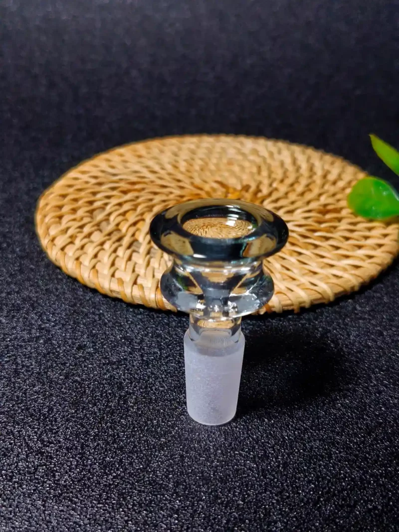 14mm Tulip-Inspired Flower Glass Bong Bowl | Gray Accents