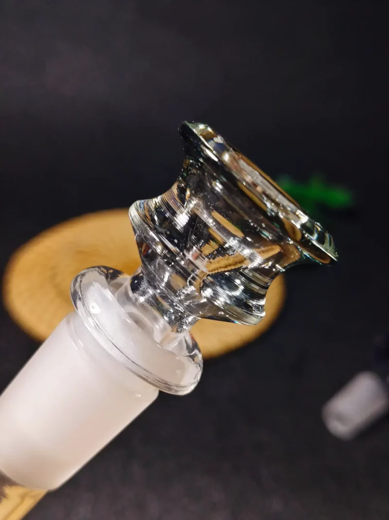14mm Tulip-Inspired Flower Glass Bong Bowl | Gray Accents