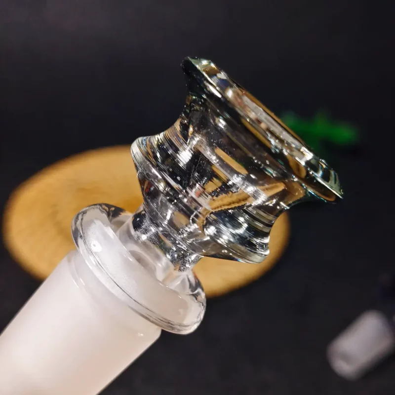 14mm Tulip-Inspired Flower Glass Bong Bowl | Gray Accents