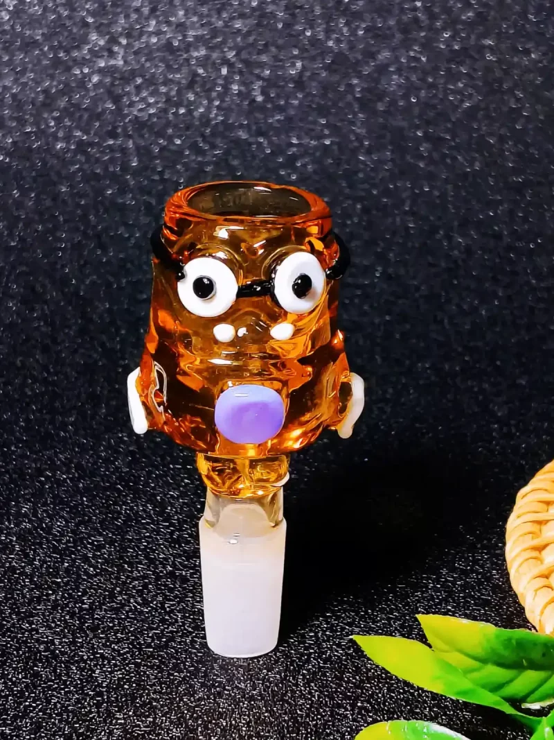14mm Minion-Inspired Glass Bong Bowl – Deep & Big Slide