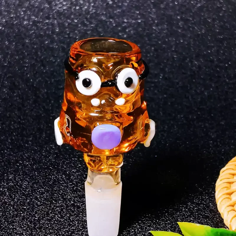 14mm Minion-Inspired Glass Bong Bowl – Deep & Big Slide