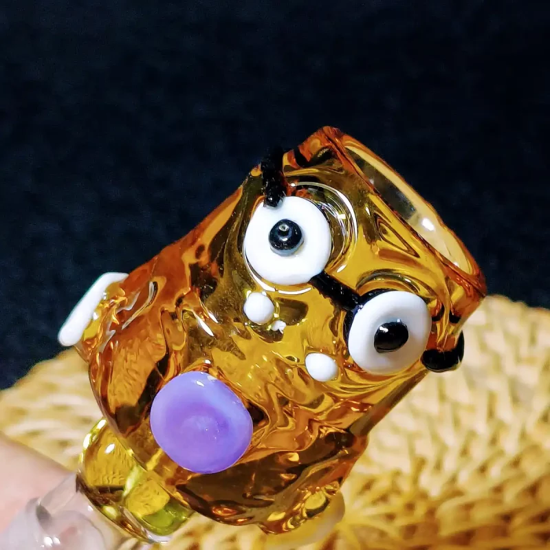 14mm Minion-Inspired Glass Bong Bowl – Deep & Big Slide
