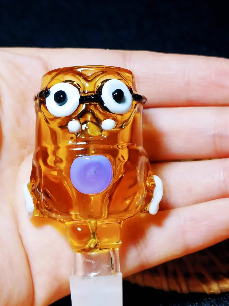 14mm Minion-Inspired Glass Bong Bowl – Deep & Big Slide